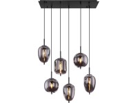 Globo Blacky függőlámpa 6 izzós fém fekete