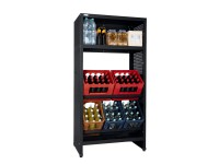 Küpper polcállvány italtartó rekeszekhez 204 cm x 91 cm x 53 cm fekete Küpper polcállvány italtartó rekeszekhez 204 cm x 91 cm x 53 cm fekete