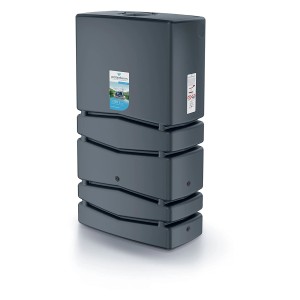 Waterform Aqua Tower esővízgyűjtő tartály, 350 l, antracit. Szögletes esővízgyűjtő kertbe és kültérre.