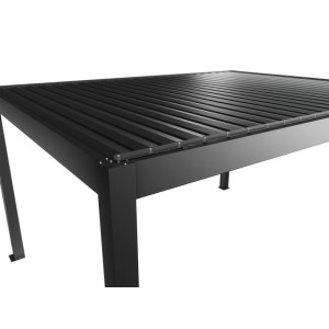 Biohort Pergola 4,5x3,5 m sötétszürke metál színben, lamellás terasztető.