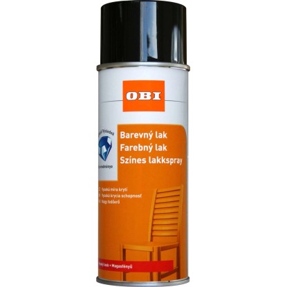 OBI lakkspray színes magasfényű fekete 400