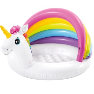 Intex Unicorn babapancsoló szivárványos napvédővel.