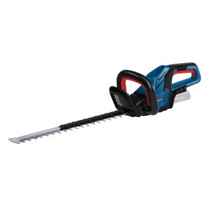 Bosch Professional GHE 18V-50 Solo akkus sövényvágó, kék/fekete, akkumulátorral. Ideális sövényekhez.