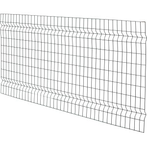 3D egypálcás kerítés, antracit, 100x200 cm, nagy stabilitású kerti kerítés.