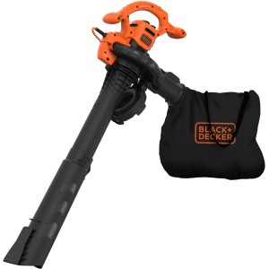 Black+Decker BEBLV260 elektromos lombfúvó, 2600 W, gyűjtőzsákkal. Lombporszívó kerti munkákhoz.