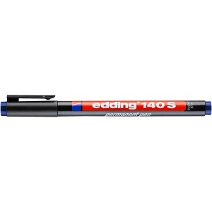 Edding 140 S kék színű, vékony vonalú, tartós marker. Filctoll tartós jelölésekhez.
