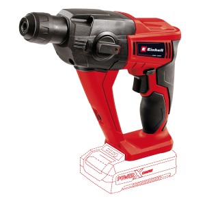 Einhell Power X-Change TE-HD 18 Li-Solo akkus fúrókalapács (akku nélkül). Piros fúrókalapács csavarozáshoz és fúráshoz.