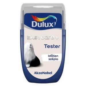 Dulux EasyCare+ Tester, színminta kutyával, színes falakhoz.