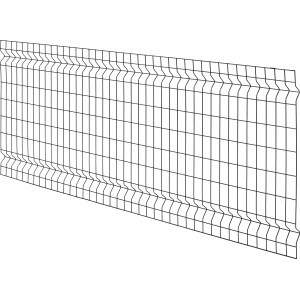 Antracit 3D szimpla rácsos kerítés, 80x200 cm, kerthez.