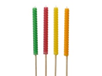 Citronella gyertya fáklya 4-féle változatban 2,4 cm x 50 cm többféle szín