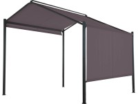Bacliff acélpavilon oldalfüggönyökkel antracit 3 m x 3 m x 2,8 m Bacliff acélpavilon oldalfüggönyökkel antracit 3 m x 3 m x 2,8 m