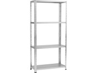 Fémpolcállvány horganyzott 4 polcos 150 cm x 75 cm x 30 CM 50Kg terhelhetőség Fémpolcállvány horganyzott 4 polcos 150 cm x 75 cm x 30 CM 50Kg terhelhetőség