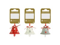 Karácsonyi dekor csengő műanyagból 4,5 cm átmérő x 4 cm 3 - féle változatban Karácsonyi dekor csengő műanyagból 4,5 cm átmérő x 4 cm 3 - féle változatban