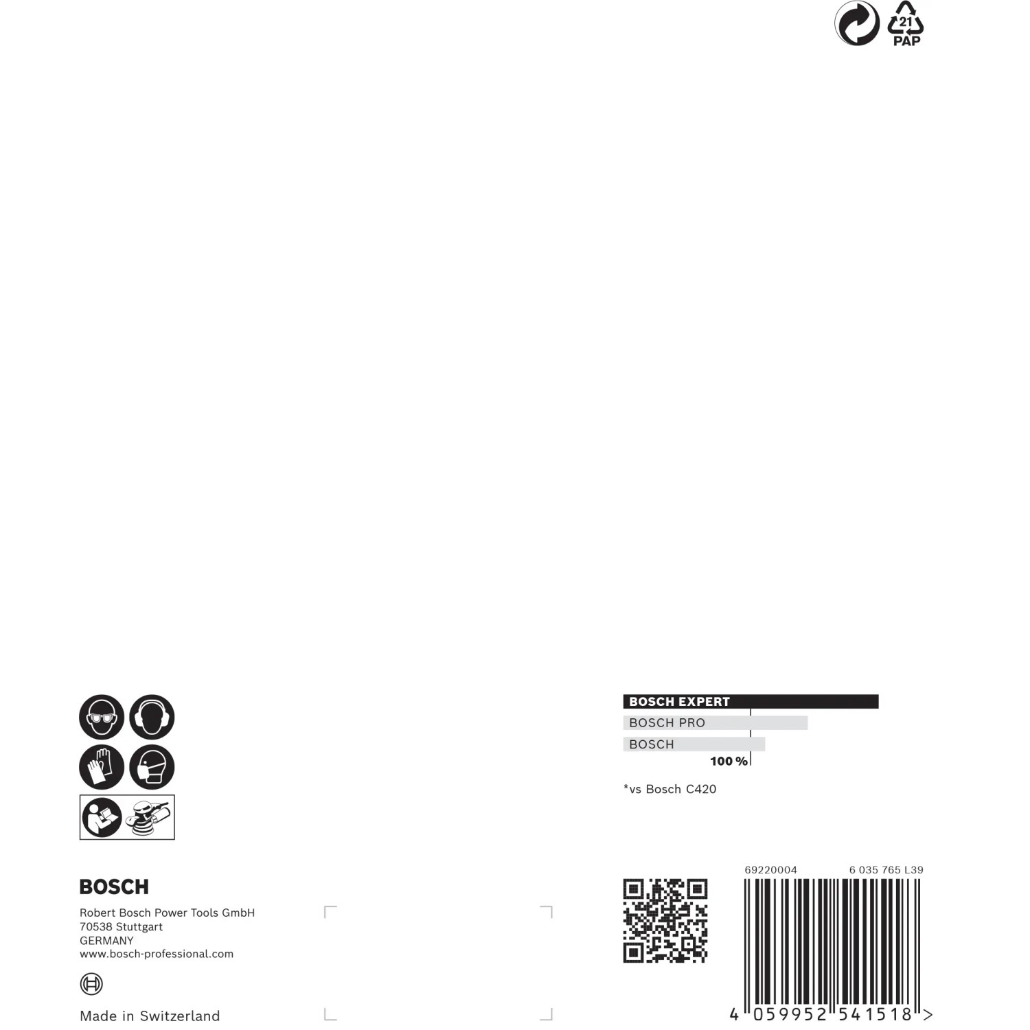 Bosch Expert C470 csiszolólap Ø 150 mm K40 5 db