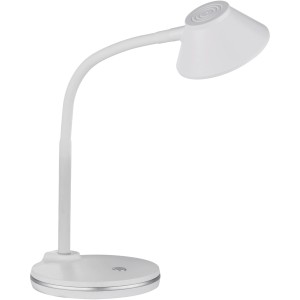Fehér LED asztali lámpa Berry, rugalmas műanyag asztali lámpa.