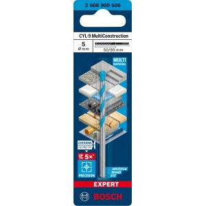 Bosch Expert CYL-9 MultiConstruction univerzális fúró, 5 mm, különböző anyagokhoz.
