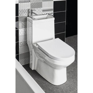 Aqualine HYGIE monoblokkos WC alsó/hátsó kifolyású, mosdóval