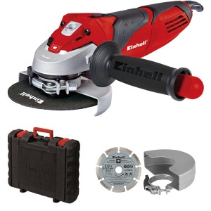 Einhell TE-AG 125/750 Kit sarokcsiszoló készlet vágókoronggal, kofferrel és tartozékokkal.