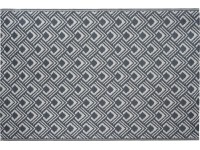 Kültéri szőnyeg polipropilén 180 x 120 cm antracit-szürke rombuszmintás
