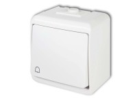 Aquastar nyomókapcsoló csengő jellel IP54 fehér Aquastar nyomókapcsoló csengő jellel IP54 fehér