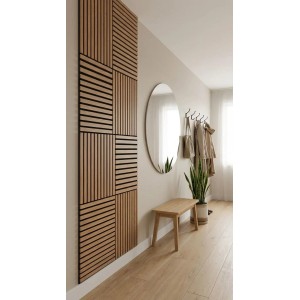 Akusztikus panel tölgy 4 db 600 mm x 600 mm x 18 mm