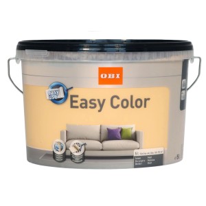 Vödör Easy Color beltéri falfesték, pasztell sárga, matt, 5 liter.
