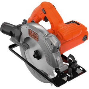 Black+Decker CS1250L kézi körfűrész, 1250 W, lézerrel a pontos vágásokhoz.