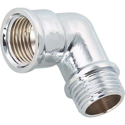 OBI menetes könyök 18,6 mm (Rp 1/2) x 21 mm (R 1/2) krómozott sárgaréz