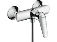 Hansgrohe egykaros zuhany csaptelep Novus falsíkon kívüli krómszínű