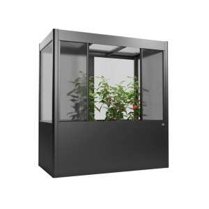 Biohort Florentina üvegház toldalék magaságyáshoz, 2x0,5 m, kvarc szürke-metál. Kiegészítő magaságyásokhoz.