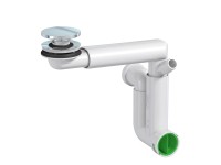 Cersanit helytakarékos szifon króm mosdódugóval Cersanit helytakarékos szifon króm mosdódugóval