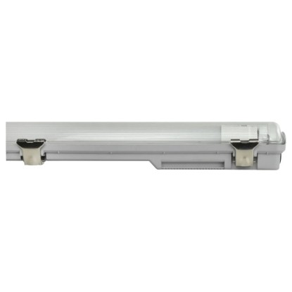 E2 Elektro LED Classic-Power 24W nedves helyiségbe való lámpatest, szürke ház ezüst kapcsokkal.