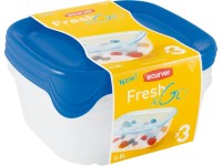 Curver Fresh & Go szögletes ételtartó szett 3 x 0,8 l