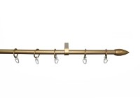 Fém karnis 1 soros arany 120 cm FLAME típus véggel