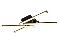 Globo mennyezeti lámpa Kirina műanyag matt fekete LED 500 x 500 x 88 mm Globo mennyezeti lámpa Kirina műanyag matt fekete LED 500 x 500 x 88 mm