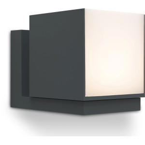 Modern Lutec LED kültéri fali lámpa Cuba antracit színben, állítható fejjel.