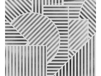 Komar fátyoltapéta Jeux de Lignes 300 cm x 250 cm fekete-fehér