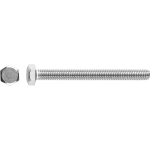 LUX Gépi csavar M6 x 80 mm, rozsdamentes acél, teljes menet, 50 darab