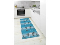 Wenko fürdőszobaszőnyeg Delfin műanyag 65 cm x 200 cm többszínű