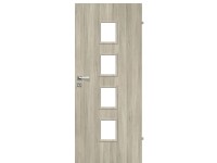 Lakkozott beltéri ajtólap Kaya 4/4  Skandináv Tölgy 90 cm x 210 cm jobbos