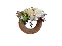 Sizalos őszi koszorú / kopogtató 23 cm