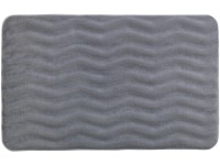 Wenko fürdőszobaszőnyeg memóriahabos Waves 50 cm x 80 cm világosszürke