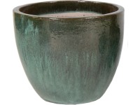 M Collections Egg Pot mázas kaspó 48 cm x 41 cm Zöld