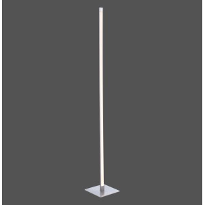 Karcsú LED állólámpa, Bella acélból, 150 cm magas, négyzet alakú talppal.