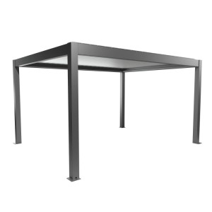 Biohort Pergola 4,5x3,5 m kvarc-ezüst színben: Modern teraszfedés lamellákkal.