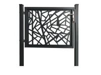 Egyszárnyú dekor-kapu Amsterdam bebetonozható 120 cm x 100 cm antracit