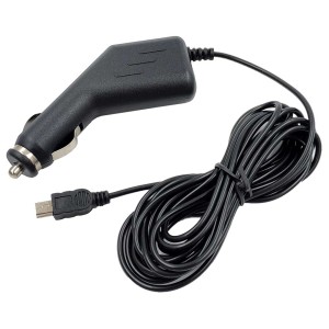Fekete t.b.t. töltő autóelektronikához USB csatlakozással.
