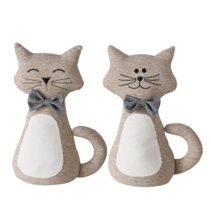 Boltze Home ajtóütköző Kitty 2-féle változatban 31 cm x 9 cm x 11 cm bézs-fehér