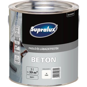 Doboz beton garázspadló festék, matt, fehér, 3 l. Alkalmas padlókhoz és lábazatokhoz.