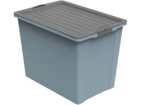 Rotho Compact A3 egymásba rakható tárolórekeszek görgőkkel 70 l kék